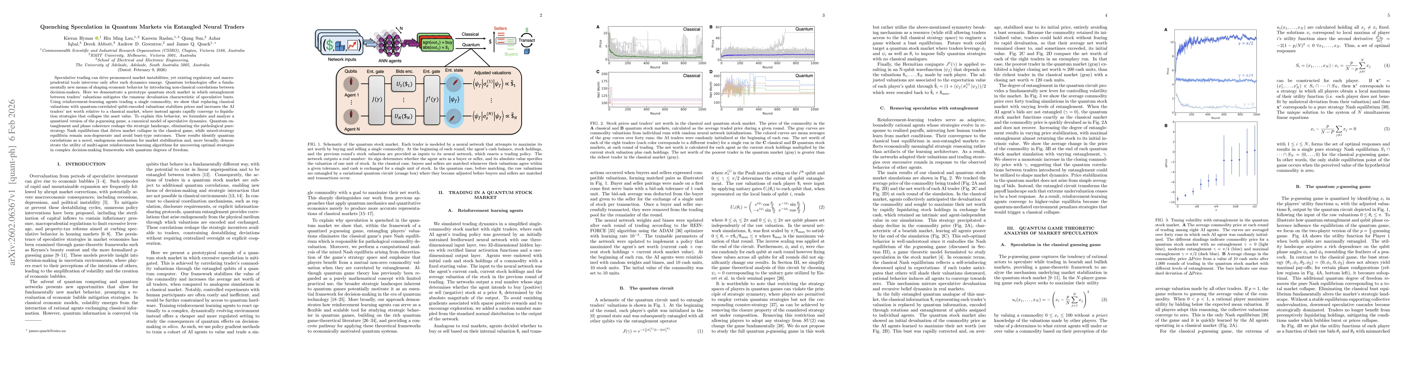 Thumbnail for Quenching Speculation in Quantum Markets via Entangled Neural Traders