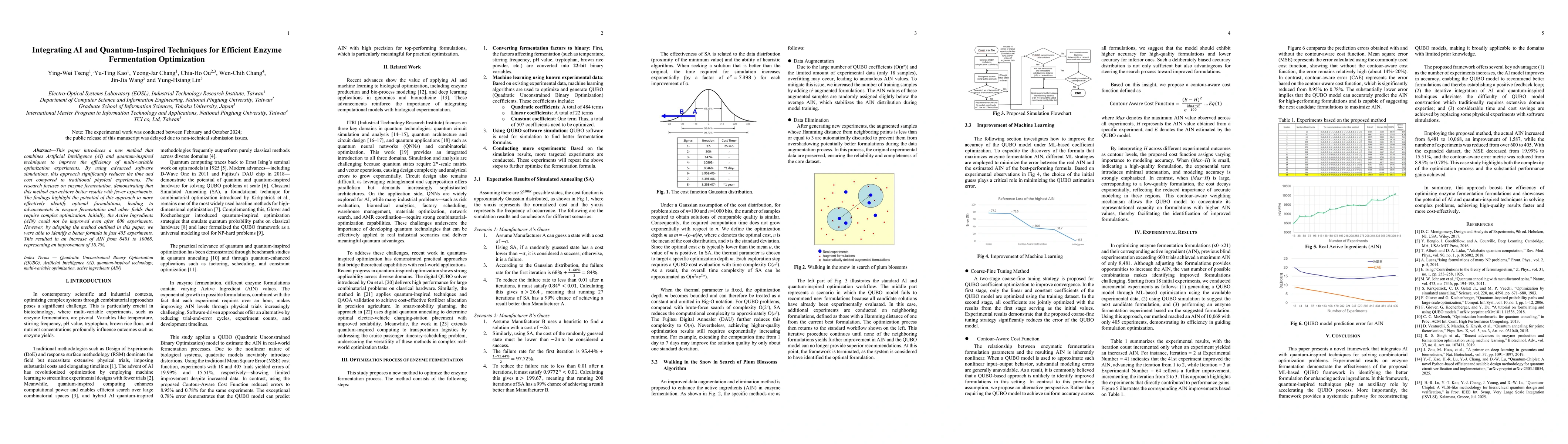 Thumbnail for Integrating AI and Quantum-Inspired Techniques for Efficient Enzyme Fermentation Optimization