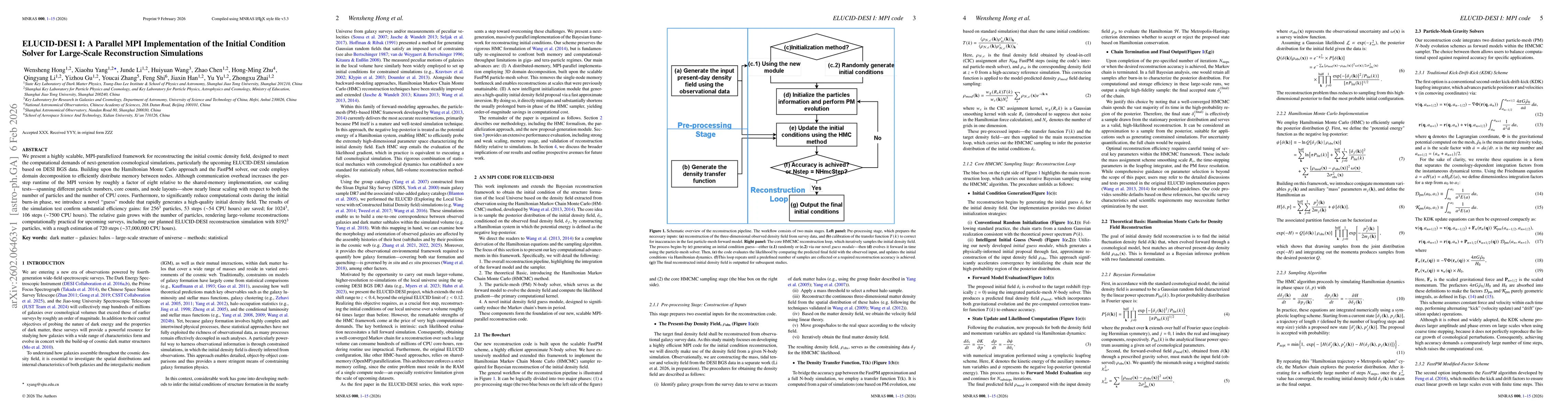 Thumbnail for ELUCID-DESI I: A Parallel MPI Implementation of the Initial Condition Solver for Large-Scale Reconstruction Simulations