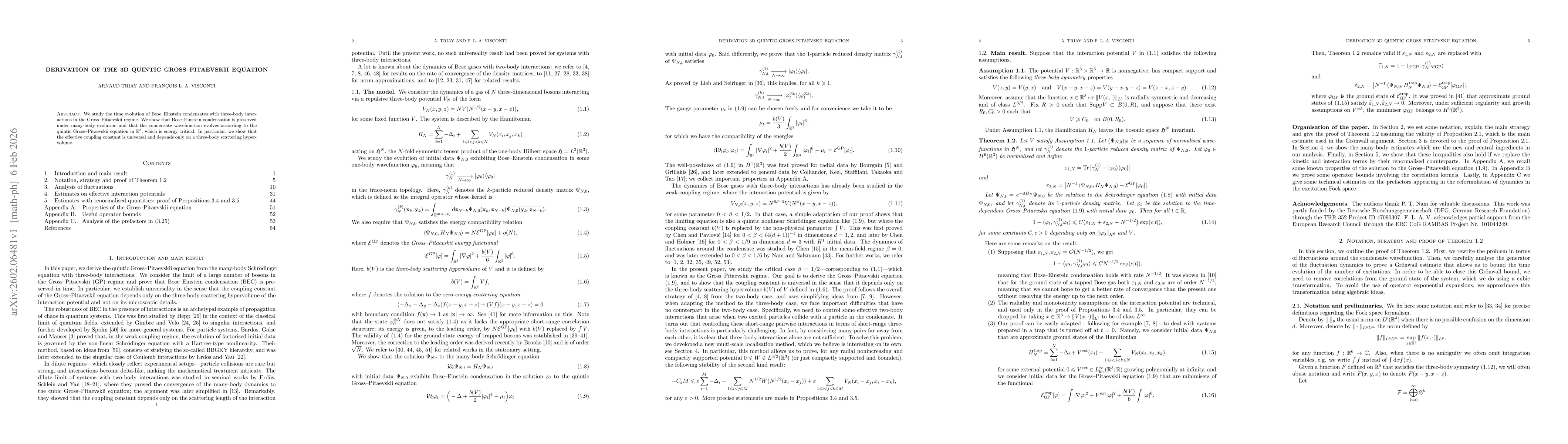 Thumbnail for Derivation of the 3D quintic Gross--Pitaevskii equation