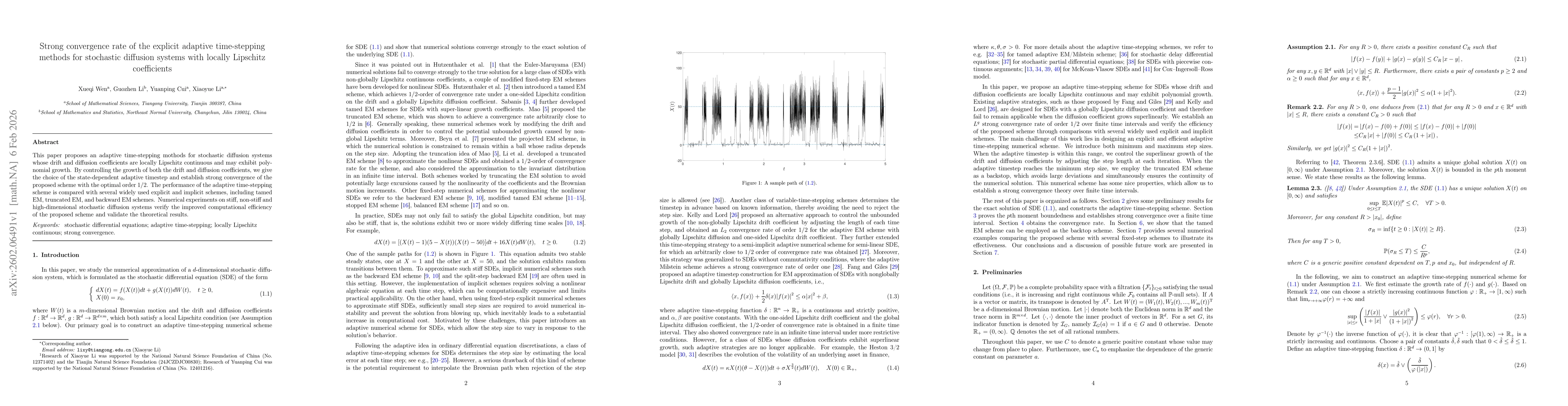 Thumbnail for Strong convergence rate of the explicit adaptive time-stepping methods for stochastic diffusion systems with locally Lipschitz coefficients