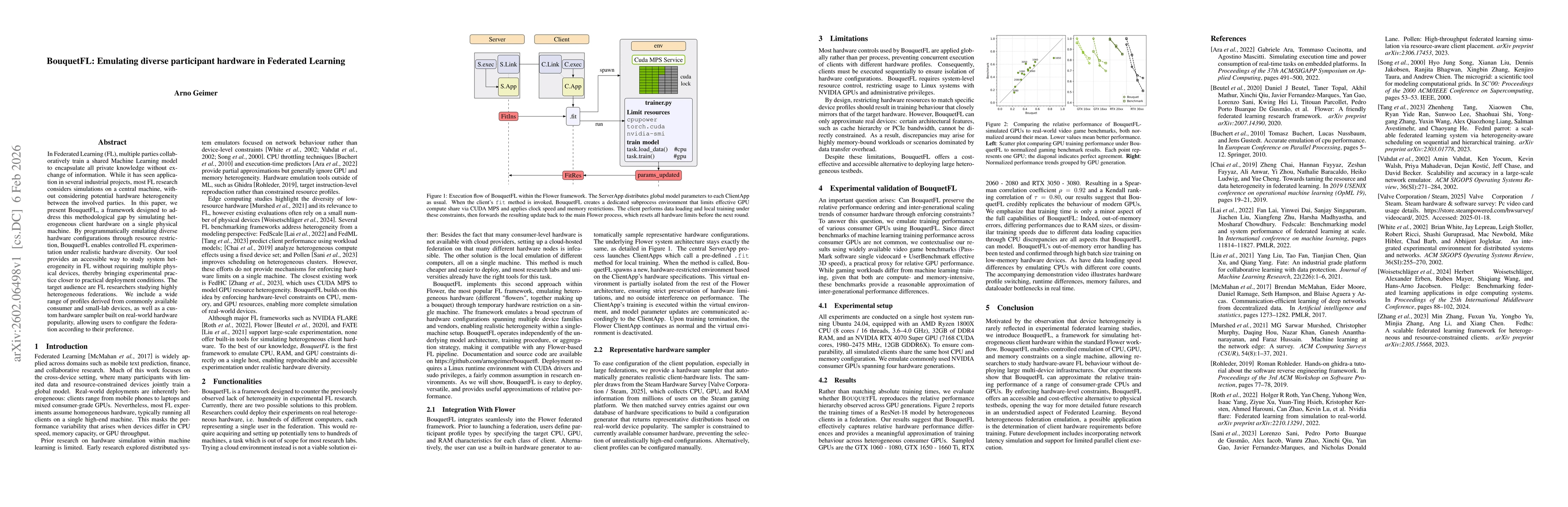 Thumbnail for BouquetFL: Emulating diverse participant hardware in Federated Learning