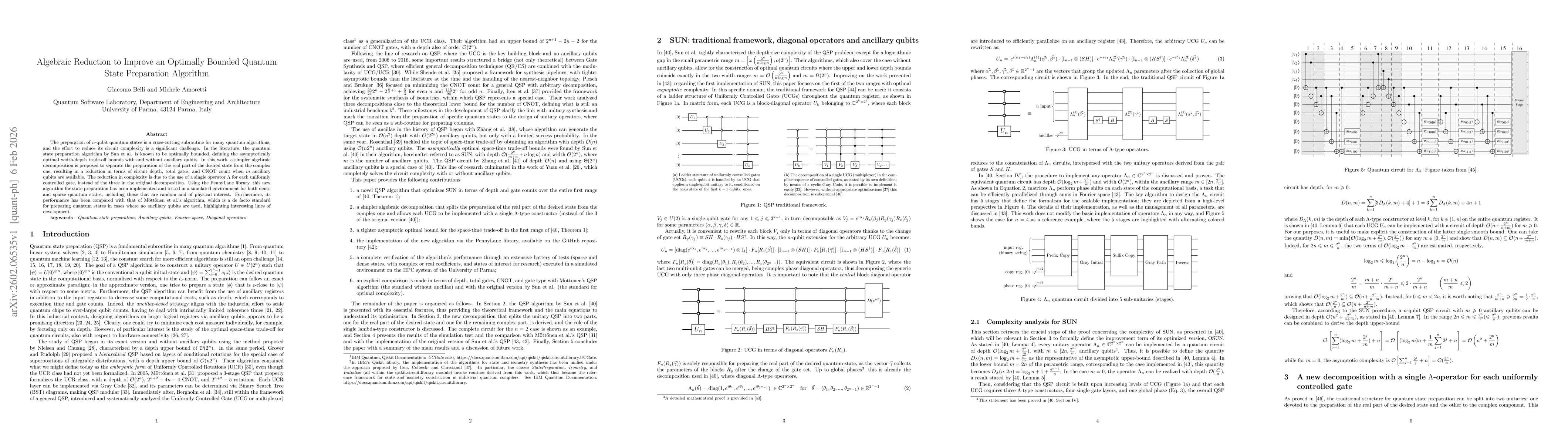 Thumbnail for Algebraic Reduction to Improve an Optimally Bounded Quantum State Preparation Algorithm