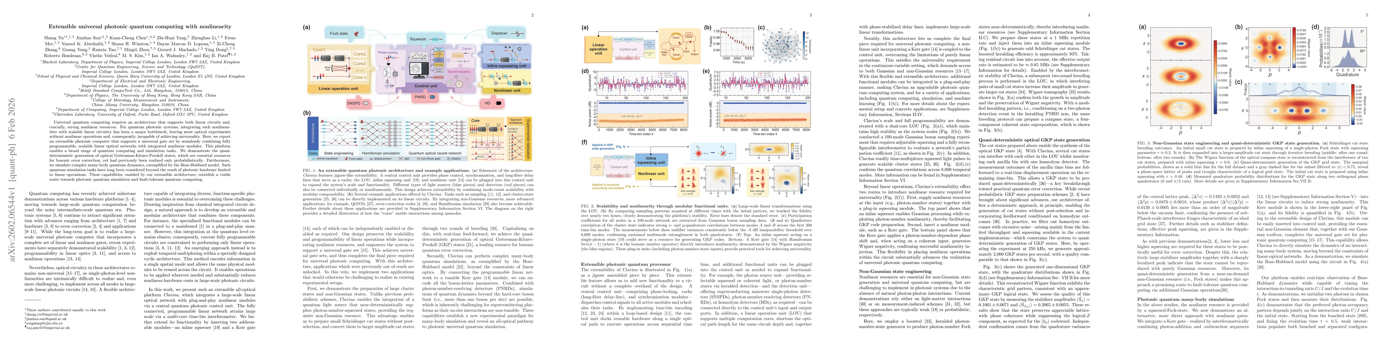 Thumbnail for Extensible universal photonic quantum computing with nonlinearity