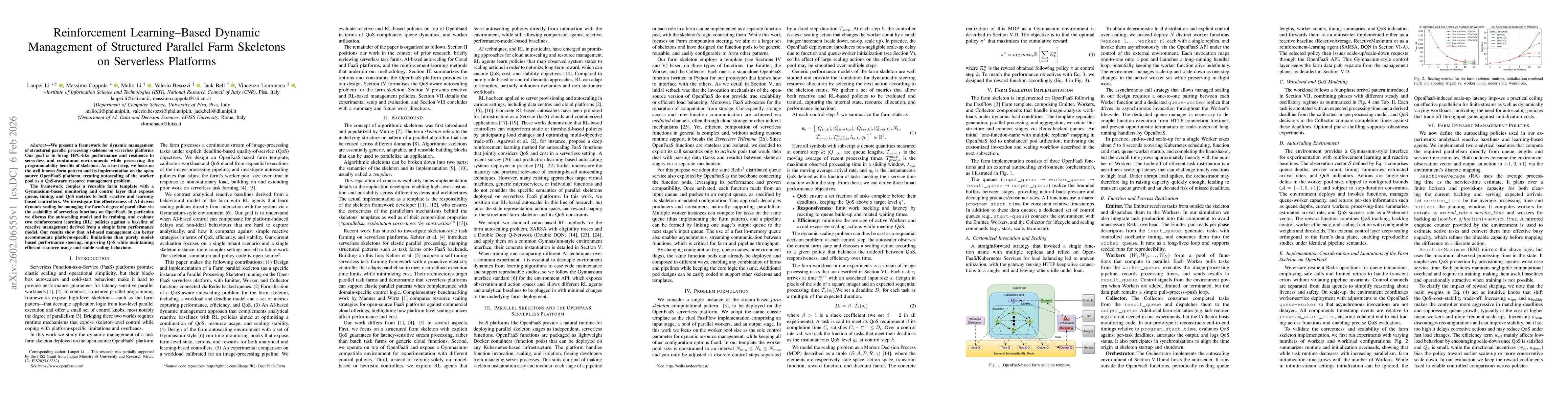 Thumbnail for Reinforcement Learning-Based Dynamic Management of Structured Parallel Farm Skeletons on Serverless Platforms