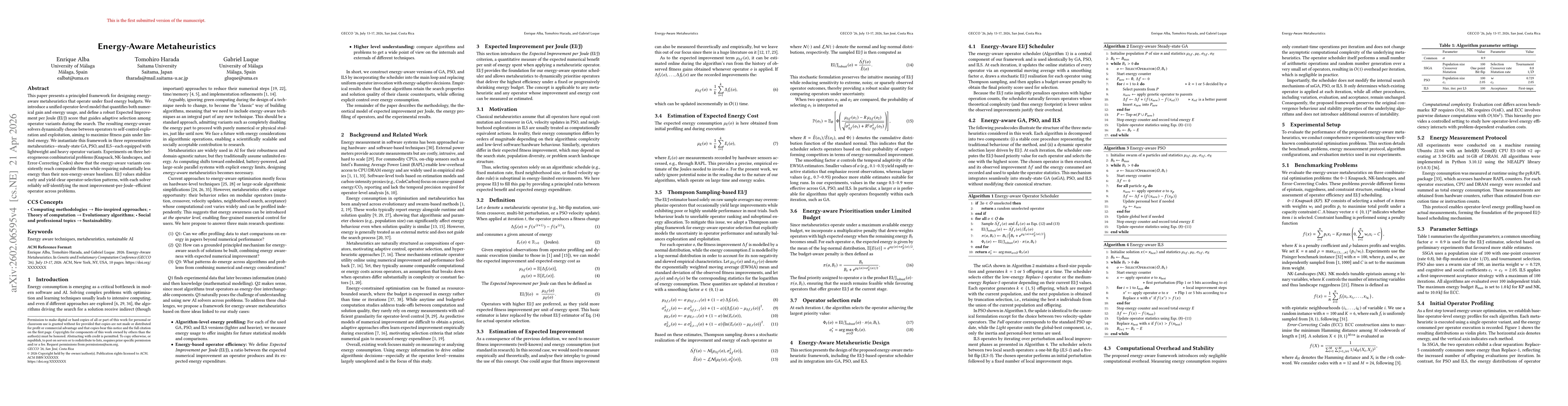 Thumbnail for Energy-Aware Metaheuristics