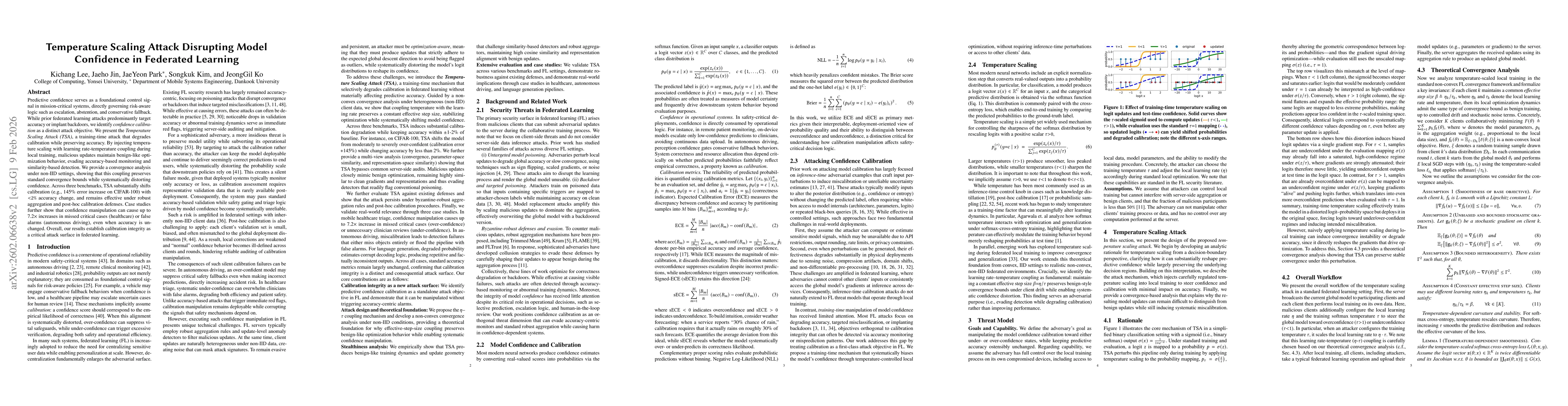 Thumbnail for Temperature Scaling Attack Disrupting Model Confidence in Federated Learning