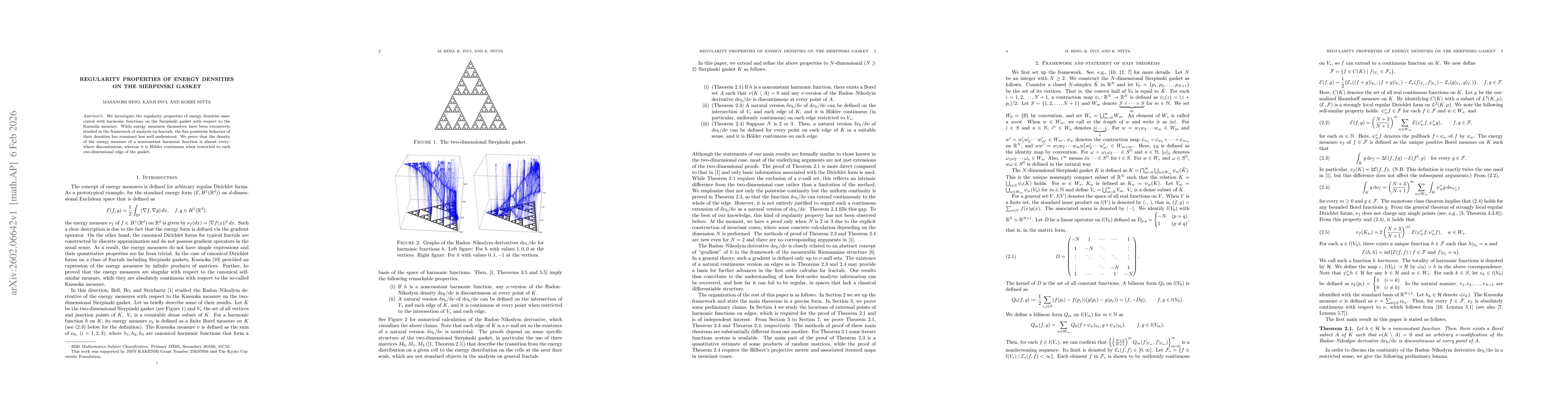 Thumbnail for Regularity properties of energy densities on the Sierpinski gasket