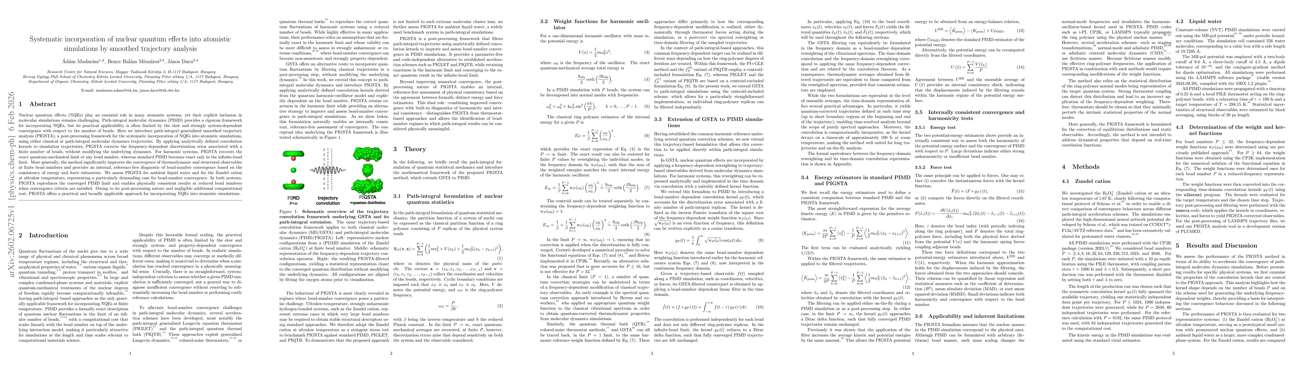 Thumbnail for Systematic incorporation of nuclear quantum effects into atomistic simulations by smoothed trajectory analysis