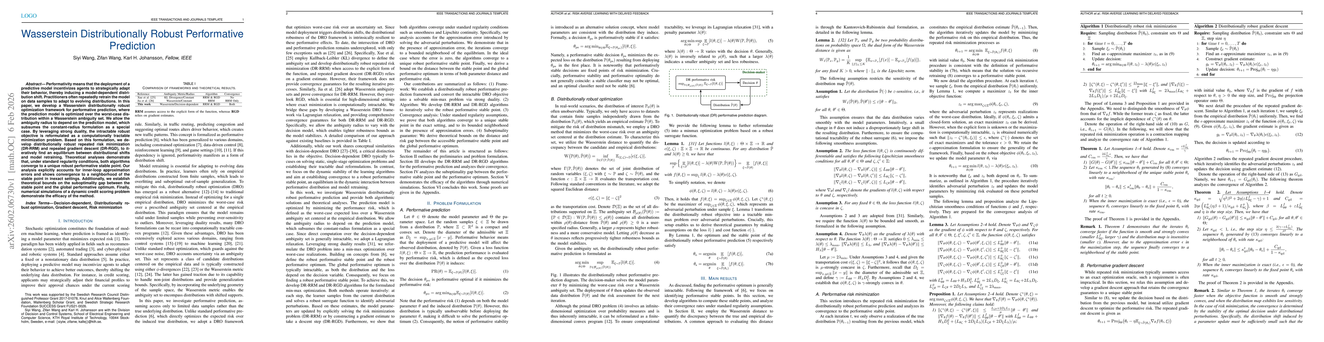 Thumbnail for Wasserstein Distributionally Robust Performative Prediction