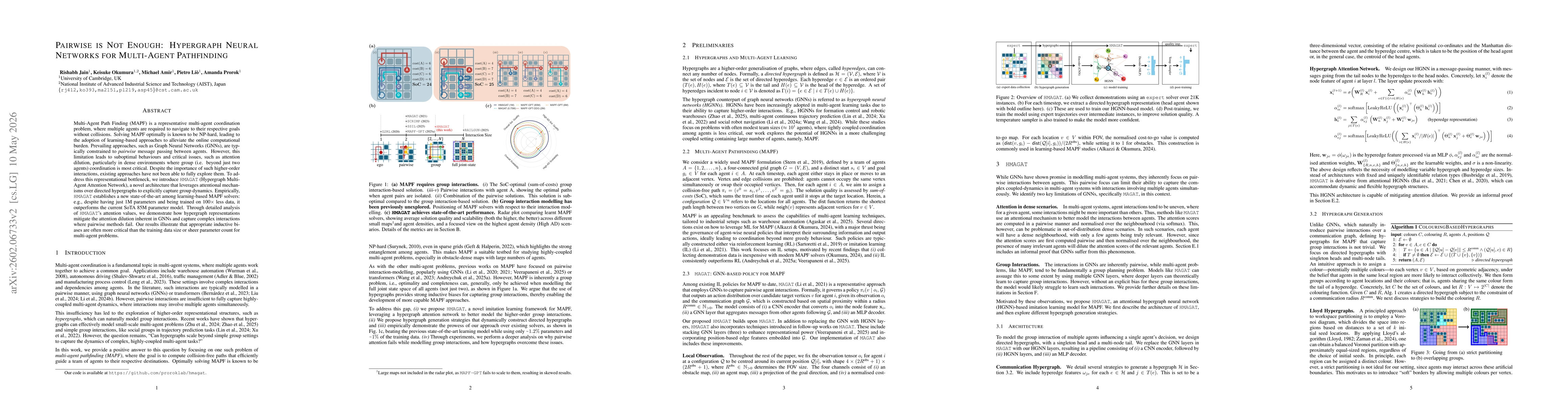 Thumbnail for Pairwise is Not Enough: Hypergraph Neural Networks for Multi-Agent Pathfinding