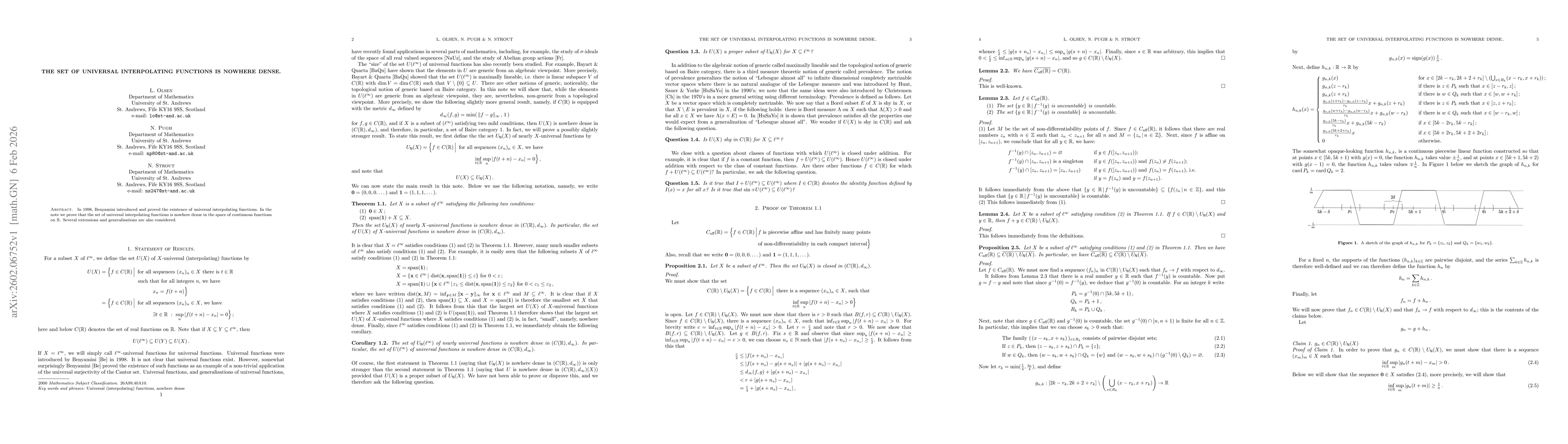 Thumbnail for The Set of Universal Interpolating Functions is Nowhere Dense