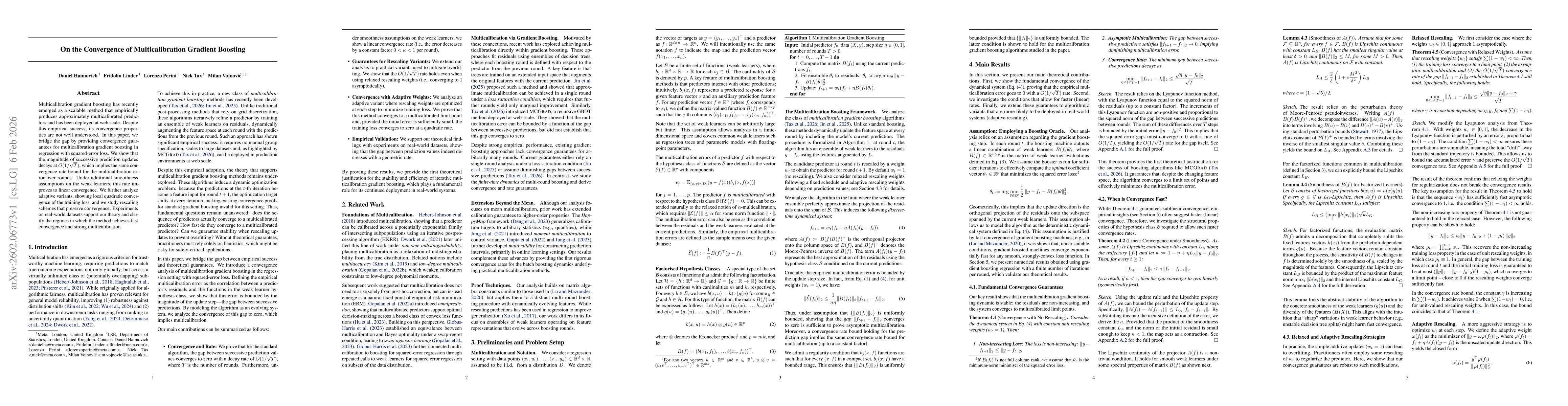 Thumbnail for On the Convergence of Multicalibration Gradient Boosting