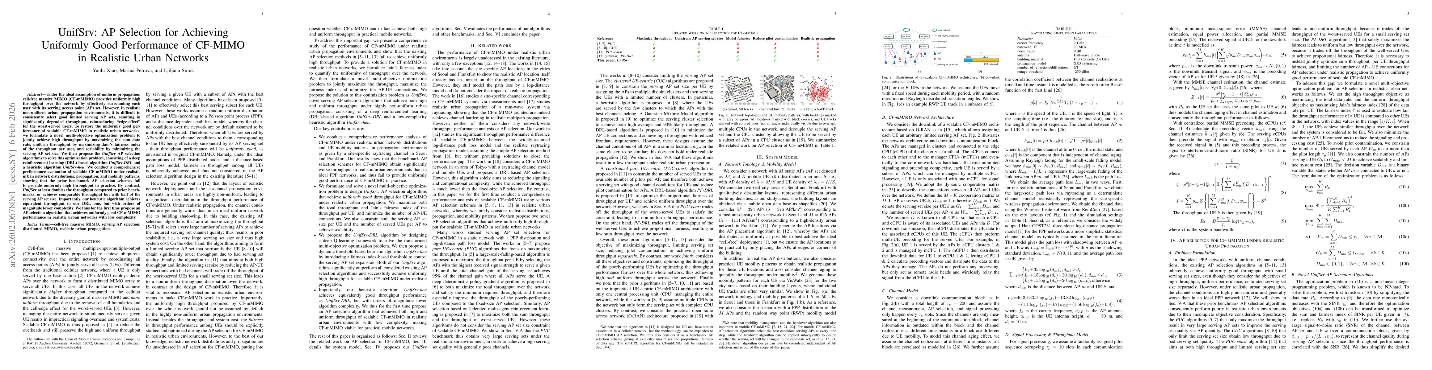 Thumbnail for UnifSrv: AP Selection for Achieving Uniformly Good Performance of CF-MIMO in Realistic Urban Networks