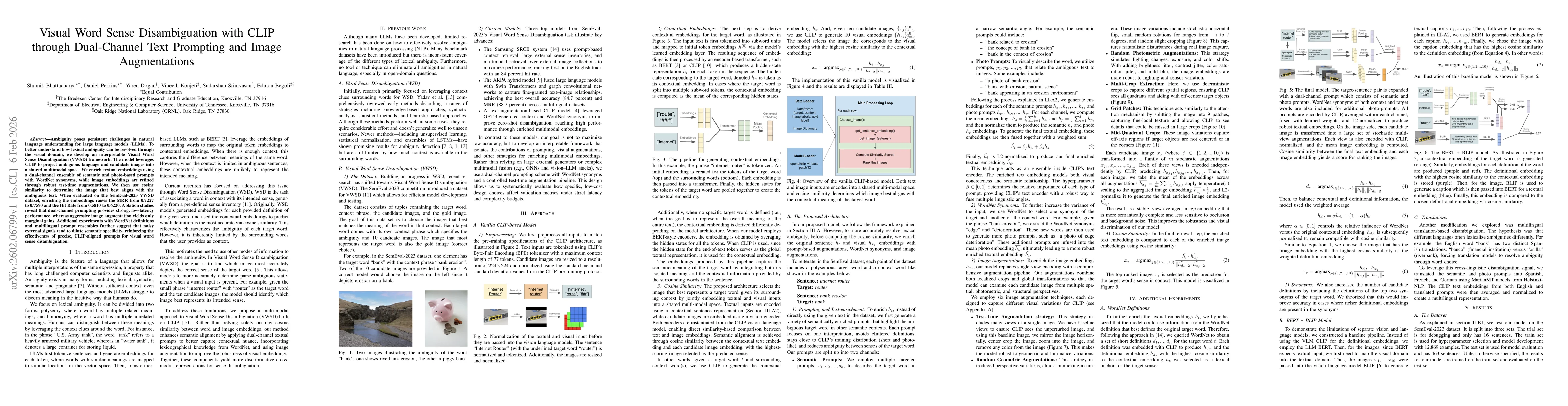 Thumbnail for Visual Word Sense Disambiguation with CLIP through Dual-Channel Text Prompting and Image Augmentations