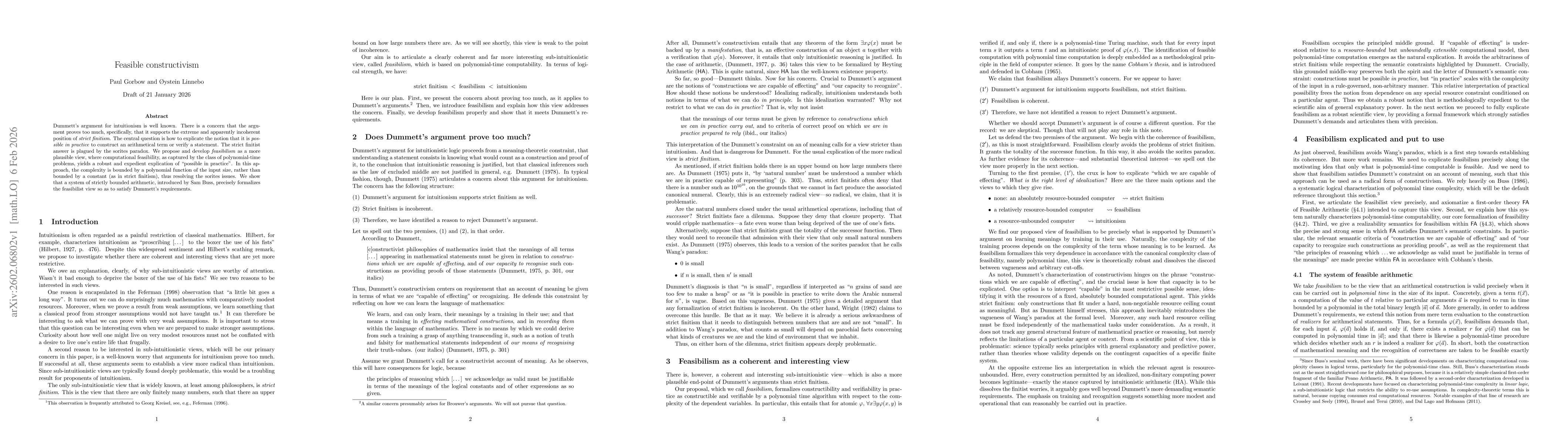 Thumbnail for Feasible constructivism