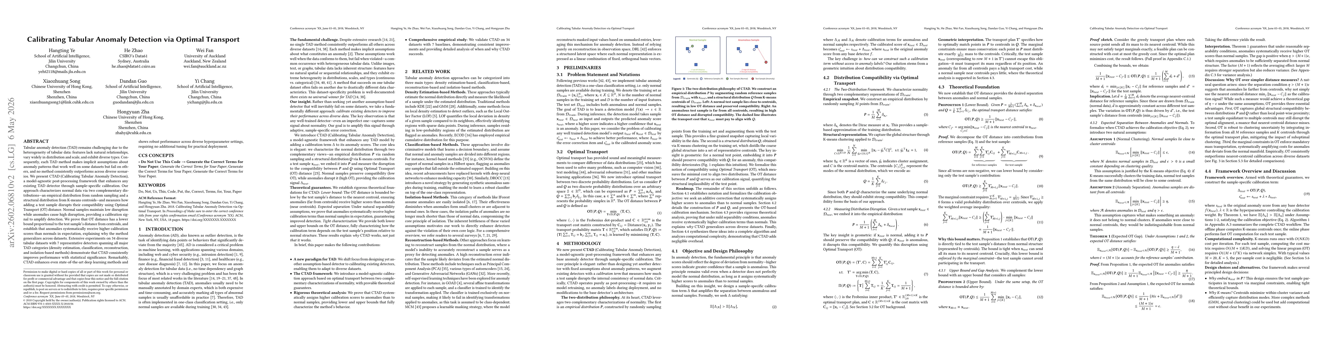 Thumbnail for Calibrating Tabular Anomaly Detection via Optimal Transport