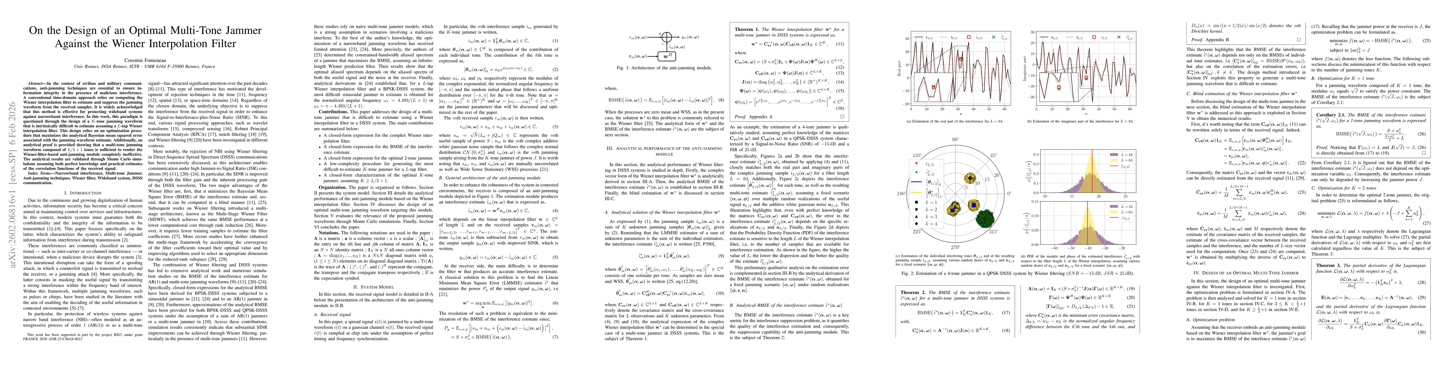 Thumbnail for On the Design of an Optimal Multi-Tone Jammer Against the Wiener Interpolation Filter