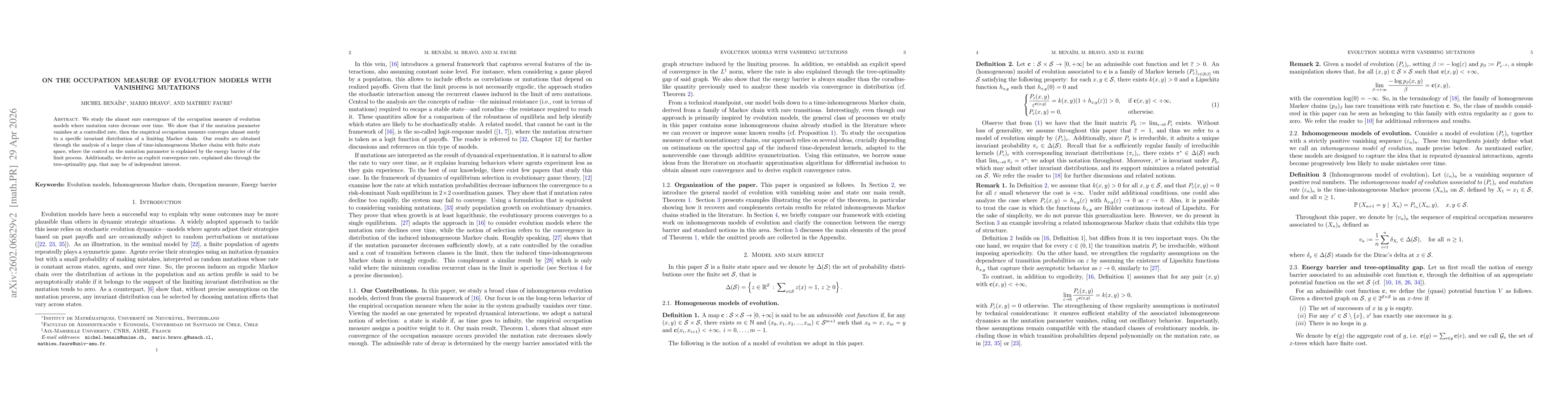 Thumbnail for On the occupation measure of evolution models with vanishing mutations
