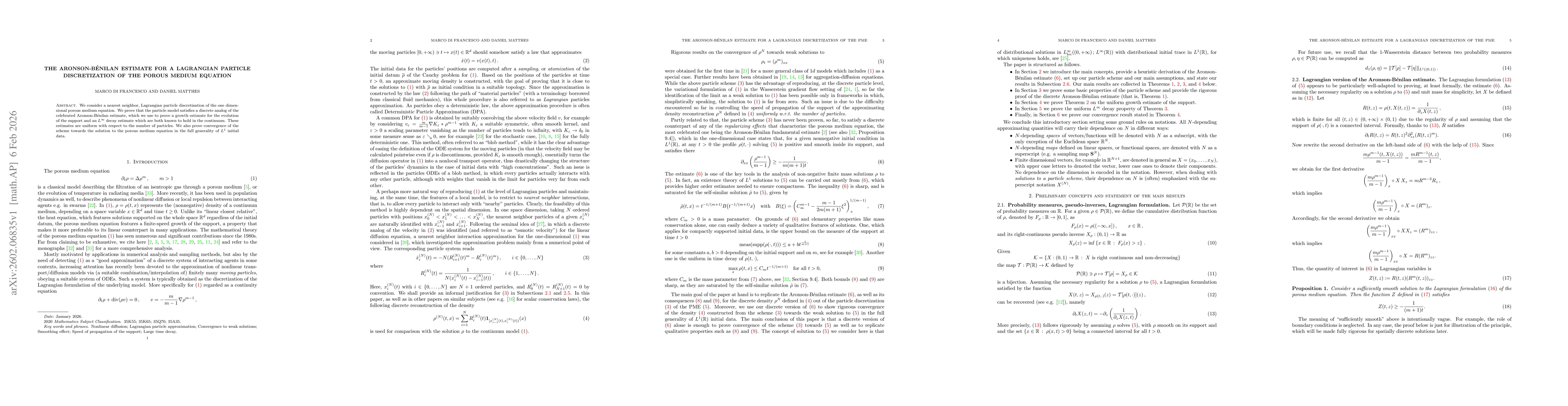 Thumbnail for The Aronson-Bénilan estimate for a Lagrangian particle discretization of the Porous Medium Equation
