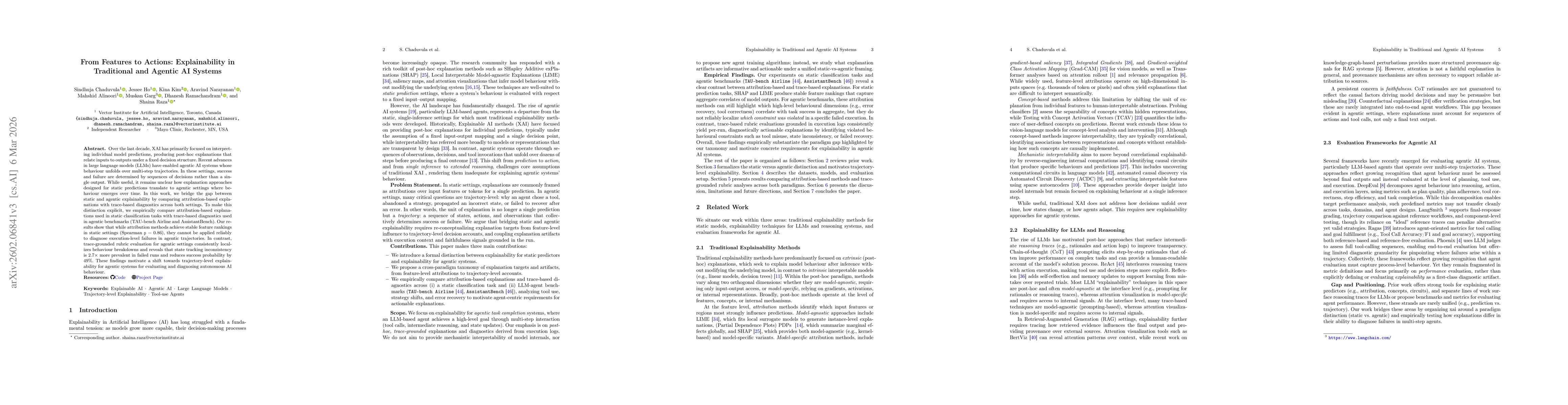 Thumbnail for From Features to Actions: Explainability in Traditional and Agentic AI Systems