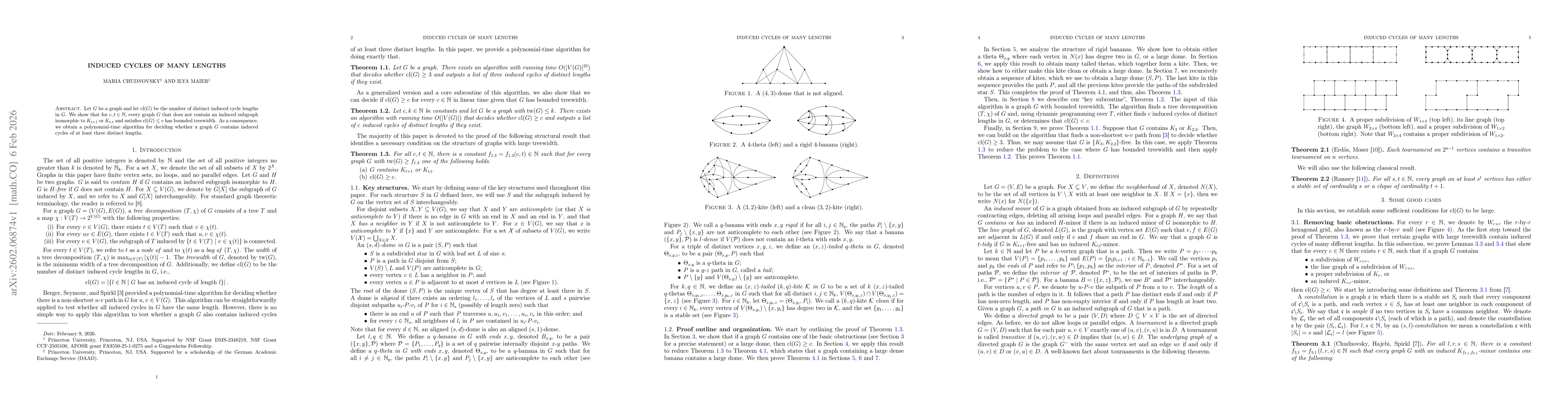 Thumbnail for Induced Cycles of Many Lengths