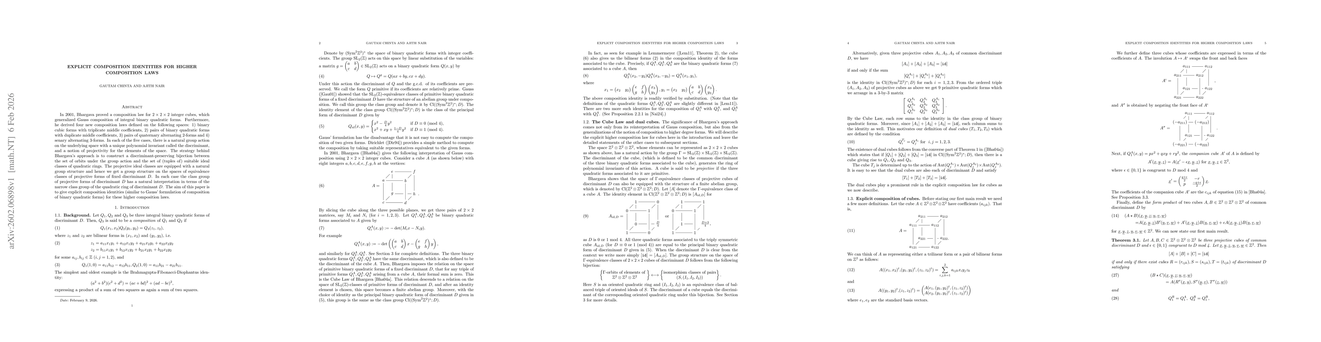 Thumbnail for Explicit composition identities for higher composition laws