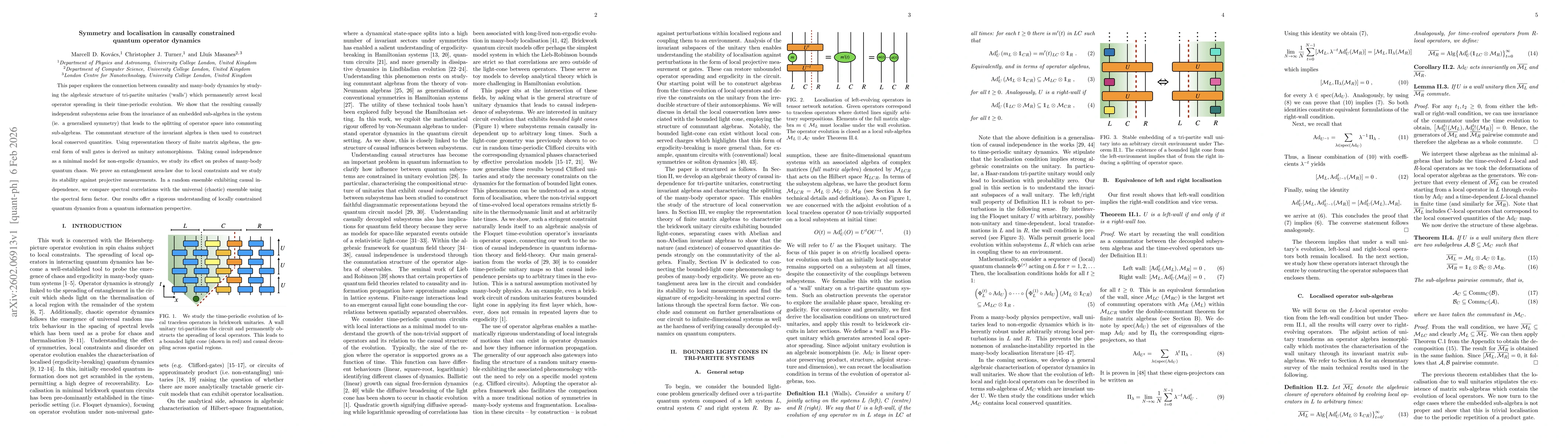 Thumbnail for Symmetry and localisation in causally constrained quantum operator dynamics