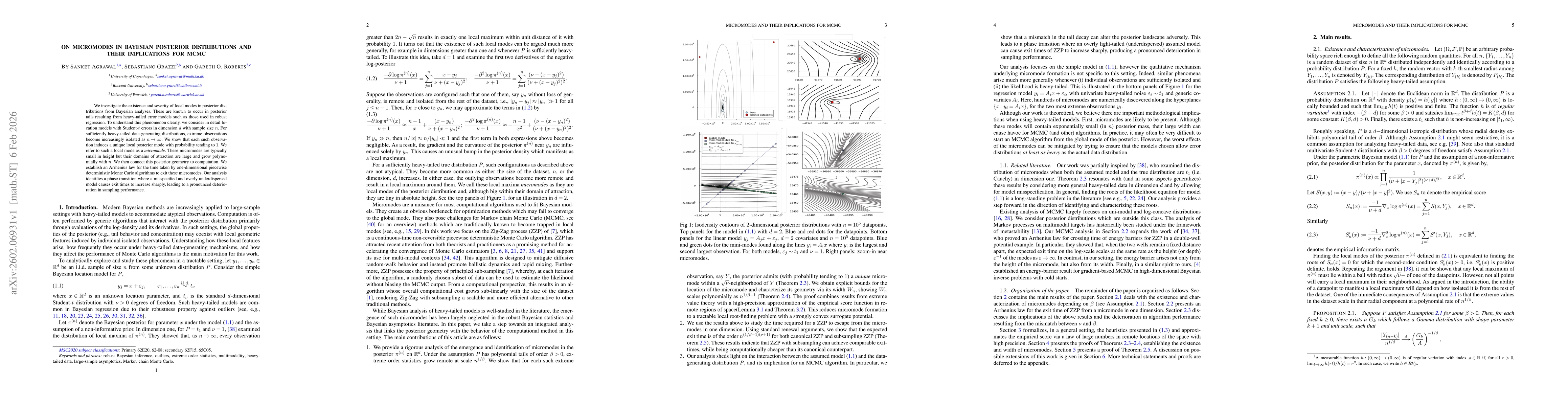 Thumbnail for On micromodes in Bayesian posterior distributions and their implications for MCMC