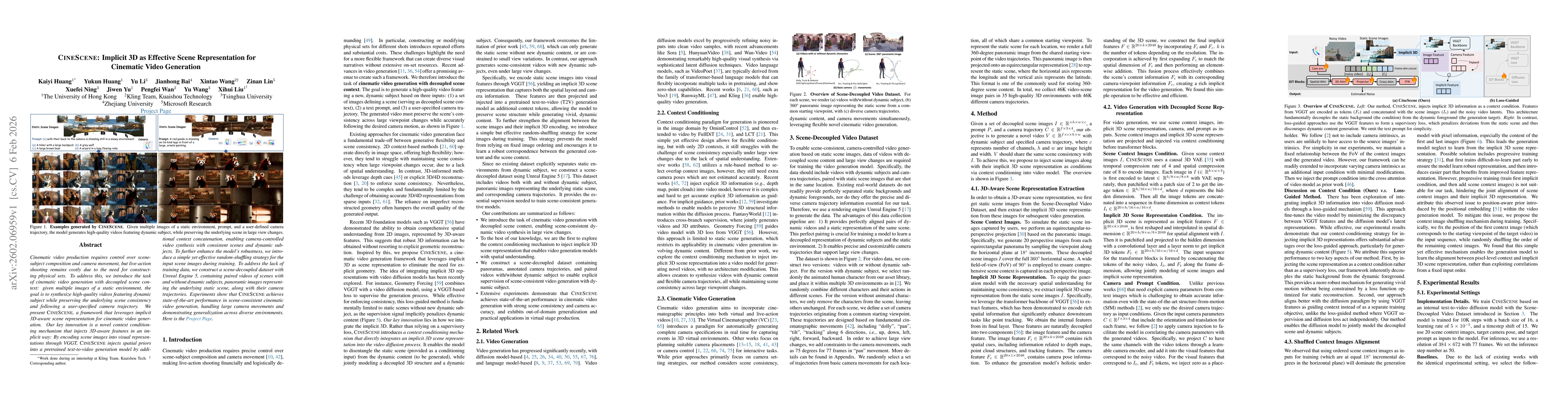 Thumbnail for CineScene: Implicit 3D as Effective Scene Representation for Cinematic Video Generation