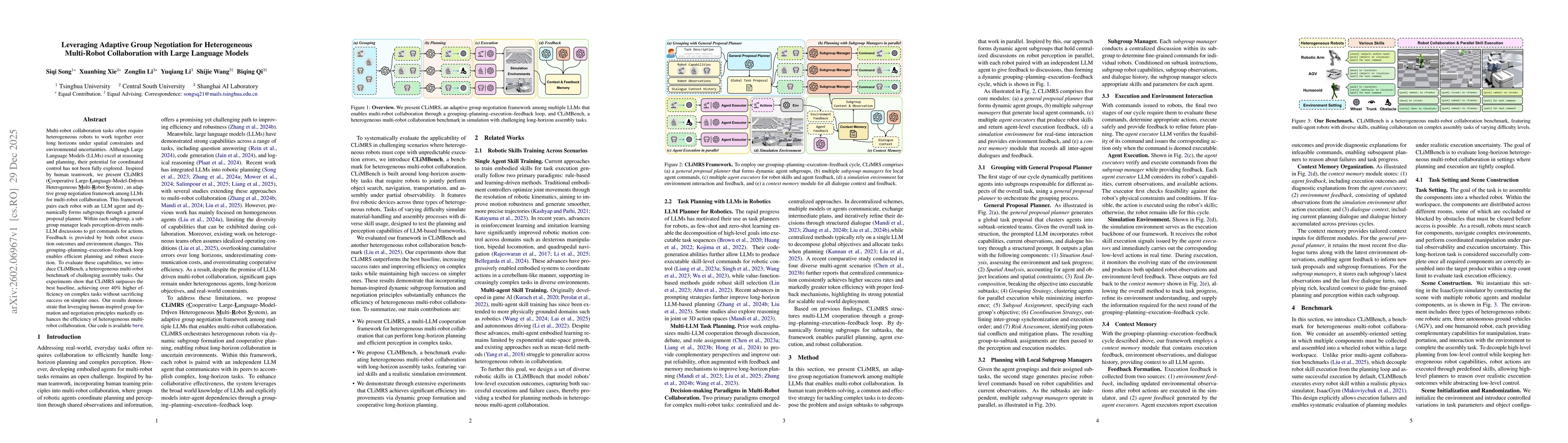 Thumbnail for Leveraging Adaptive Group Negotiation for Heterogeneous Multi-Robot Collaboration with Large Language Models
