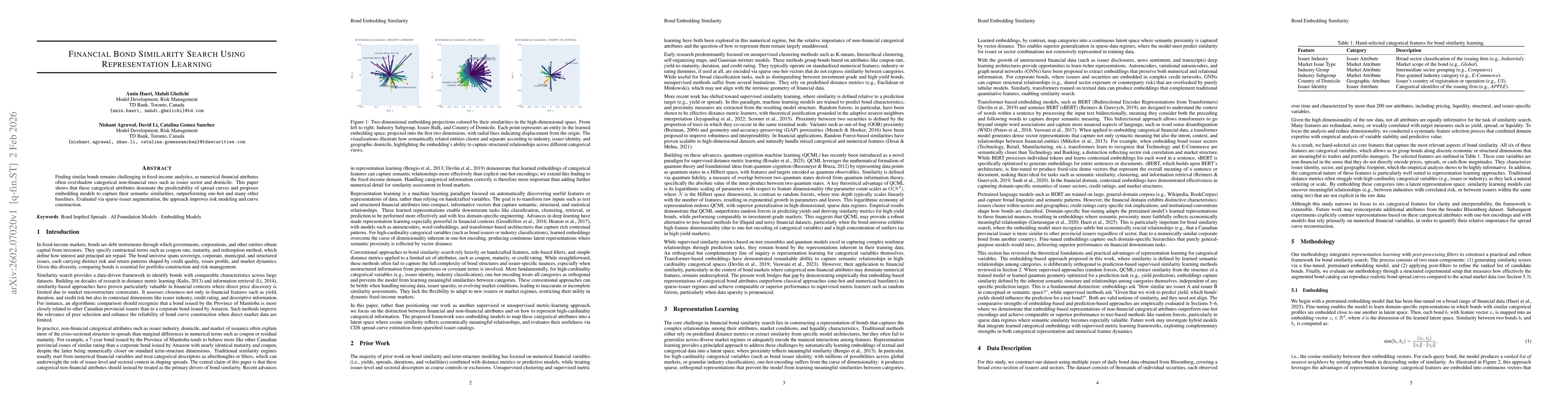 Thumbnail for Financial Bond Similarity Search Using Representation Learning