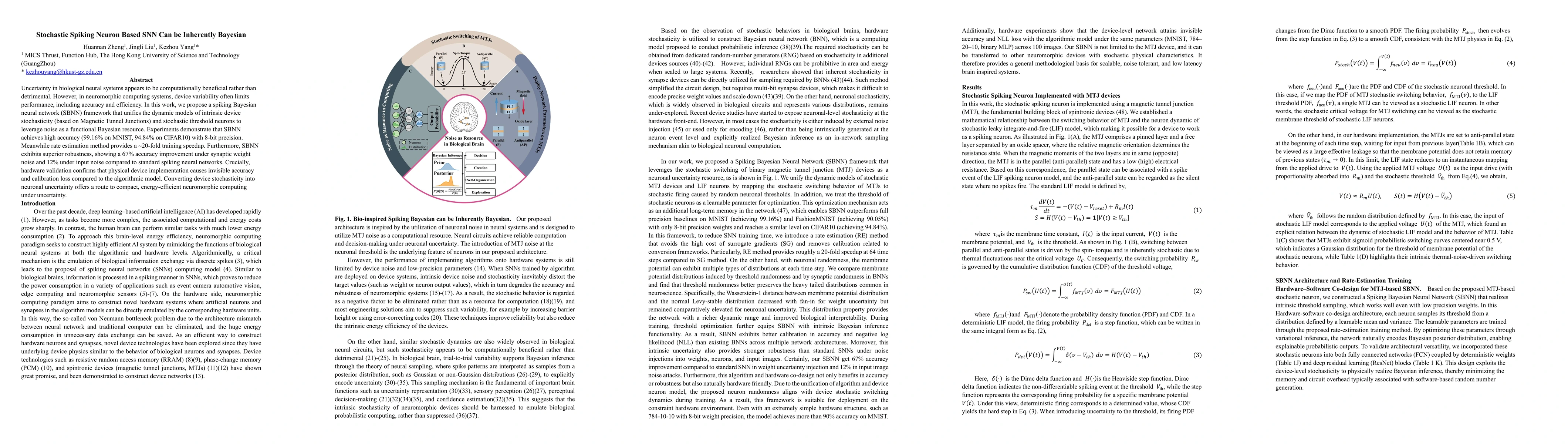Thumbnail for Stochastic Spiking Neuron Based SNN Can be Inherently Bayesian