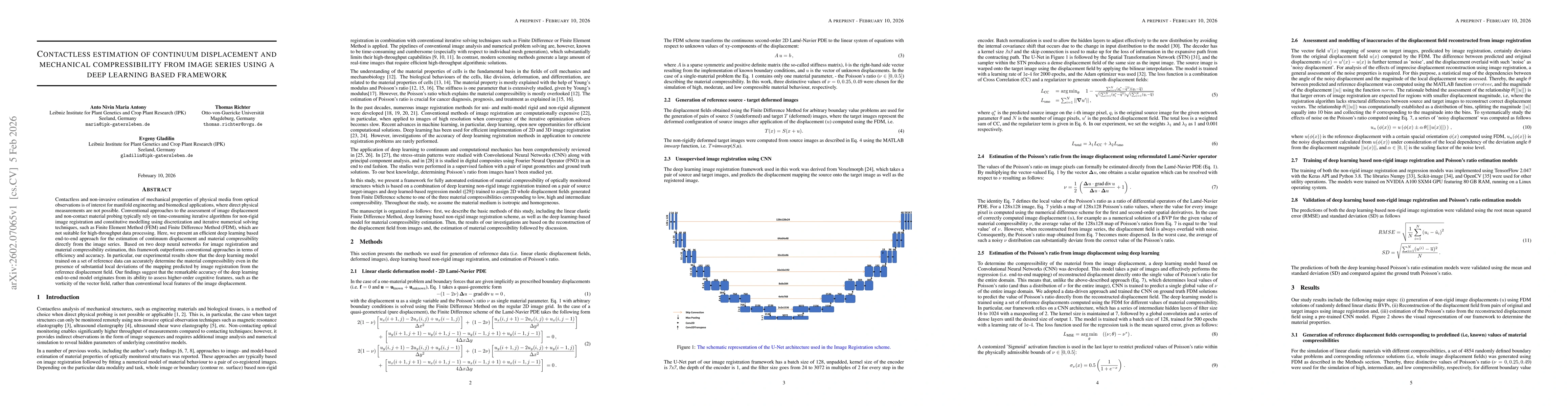 Thumbnail for Contactless estimation of continuum displacement and mechanical compressibility from image series using a deep learning based framework