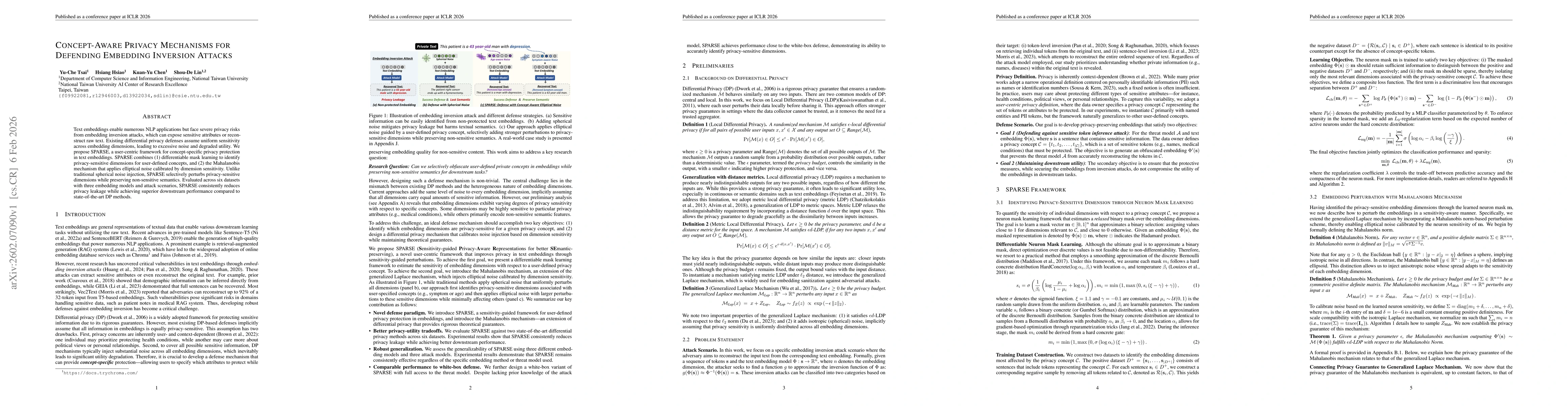 Thumbnail for Concept-Aware Privacy Mechanisms for Defending Embedding Inversion Attacks