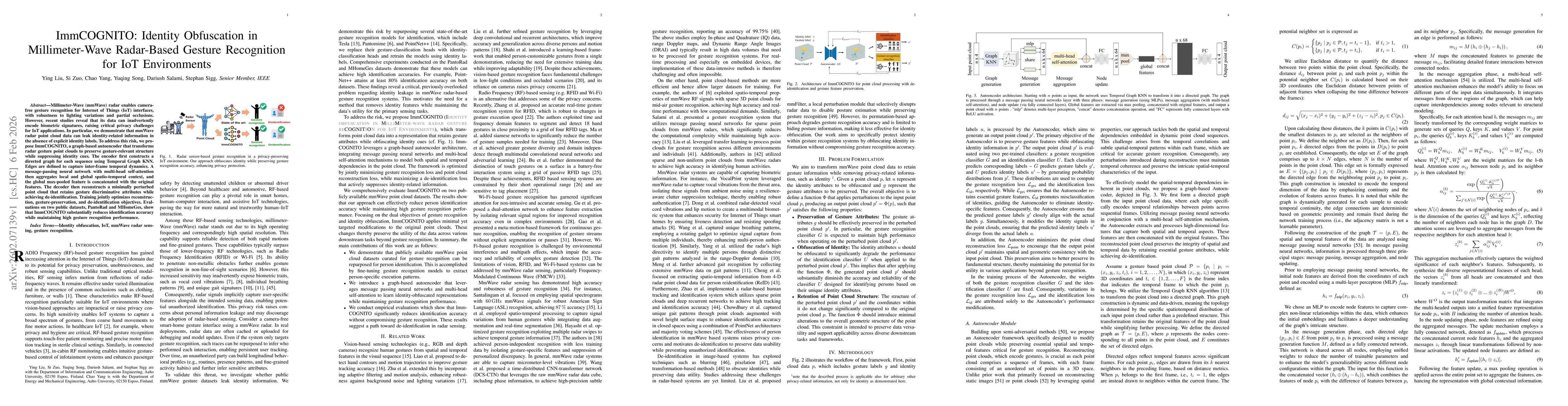 Thumbnail for ImmCOGNITO: Identity Obfuscation in Millimeter-Wave Radar-Based Gesture Recognition for IoT Environments