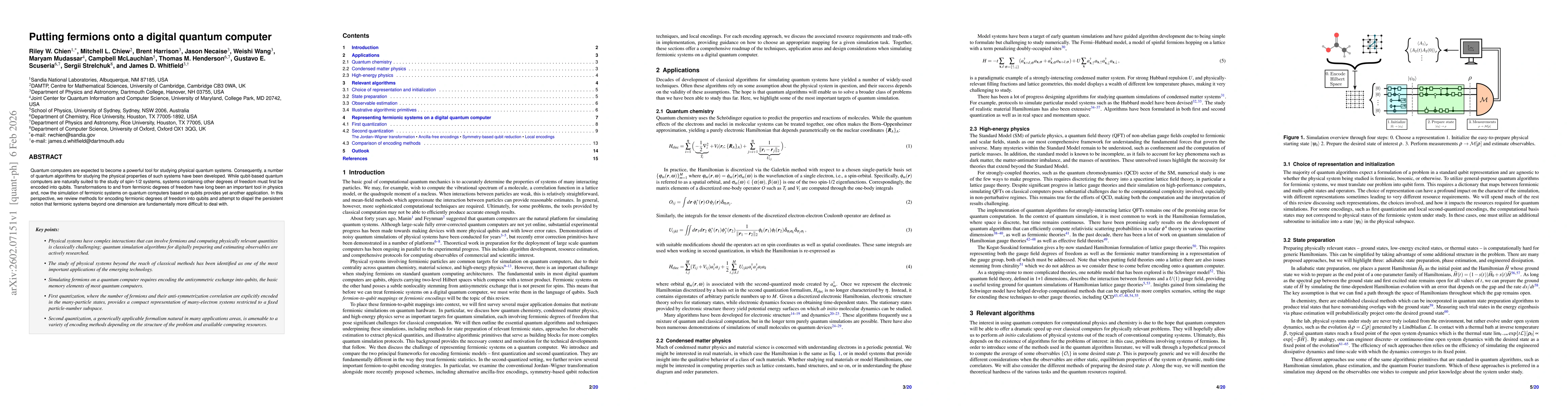 Thumbnail for Putting fermions onto a digital quantum computer