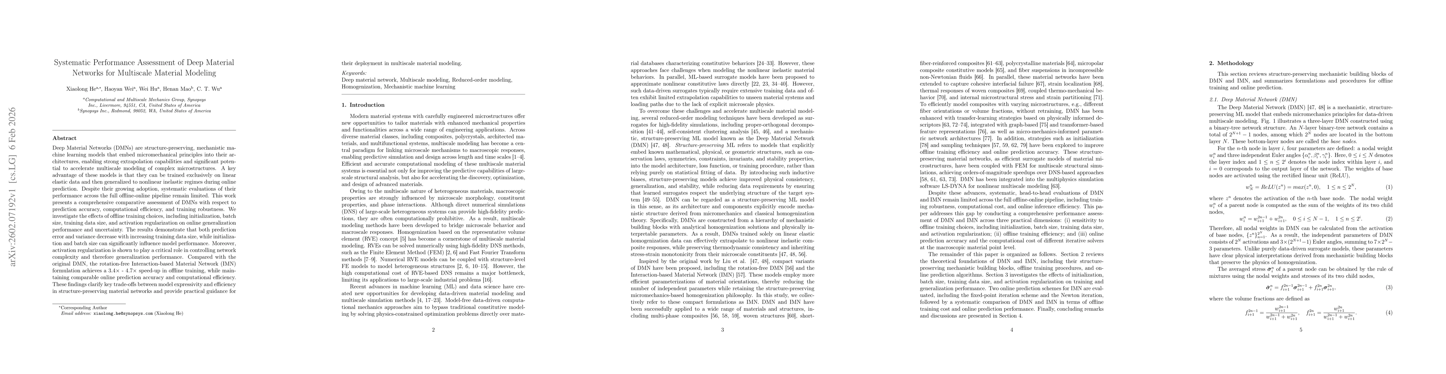 Thumbnail for Systematic Performance Assessment of Deep Material Networks for Multiscale Material Modeling
