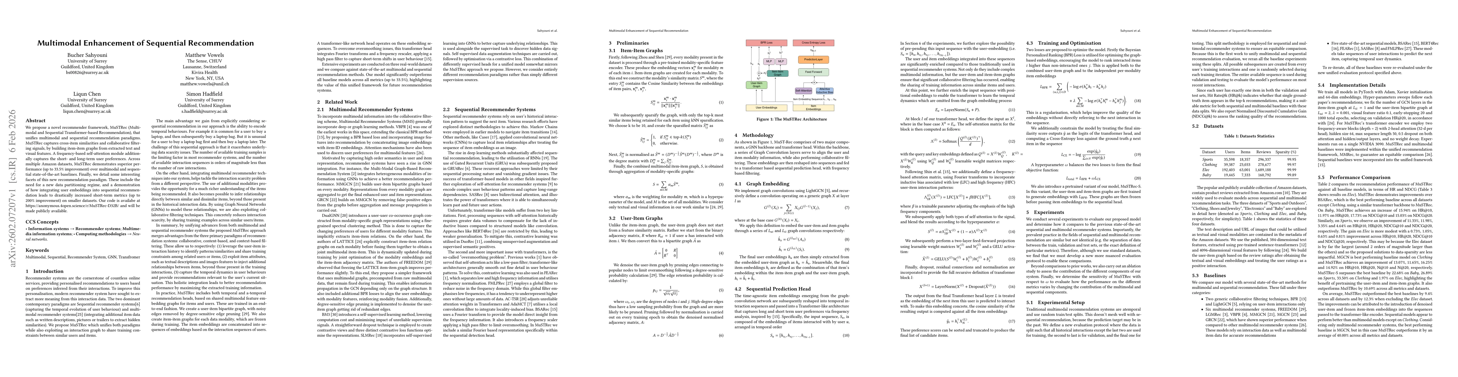 Thumbnail for Multimodal Enhancement of Sequential Recommendation