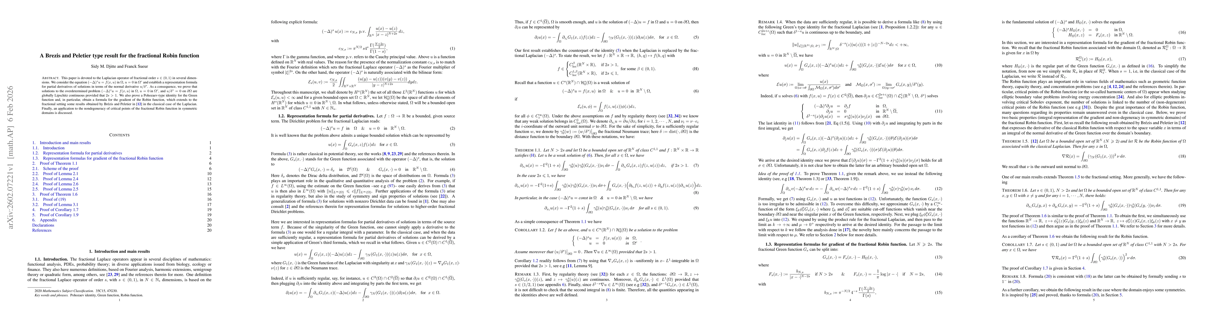 Thumbnail for A Brezis and Peletier type result for the fractional Robin function