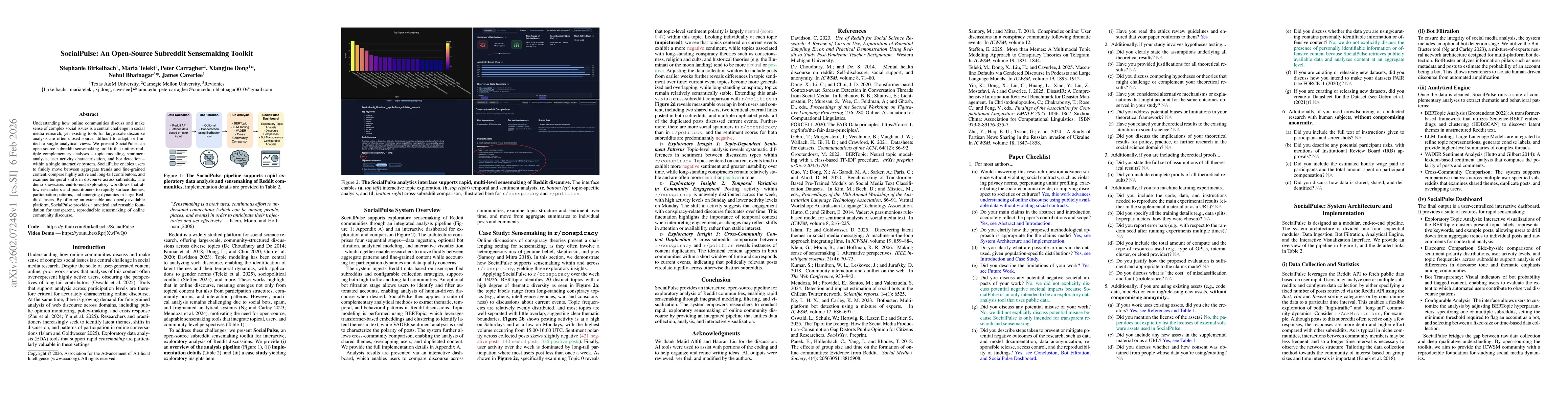 Thumbnail for SocialPulse: An Open-Source Subreddit Sensemaking Toolkit