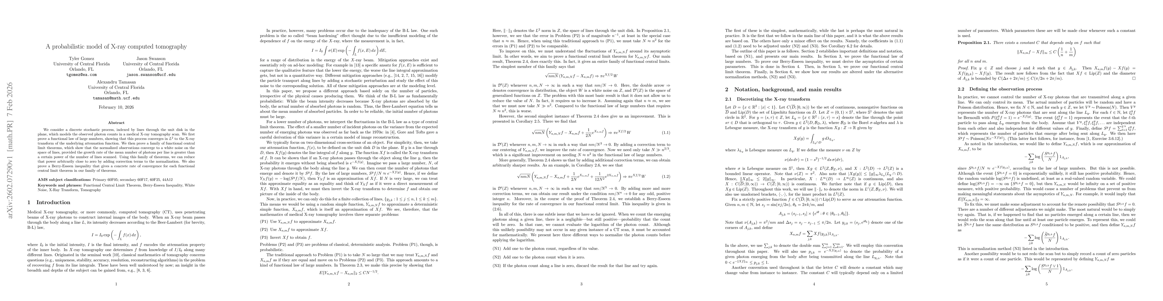 Thumbnail for A probabilistic model of X-ray computed tomography