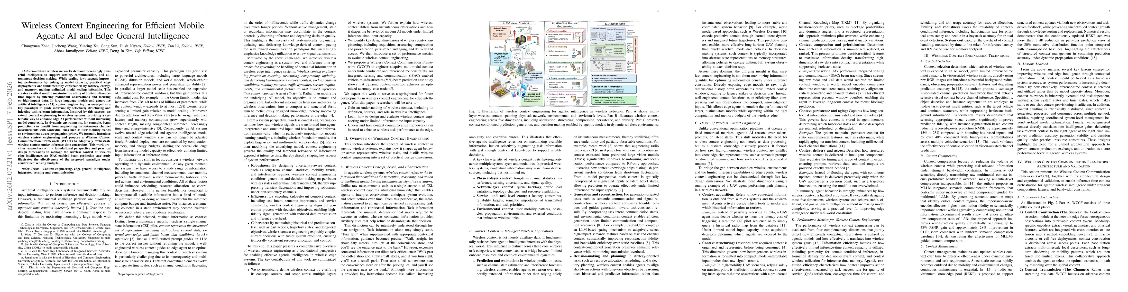 Thumbnail for Wireless Context Engineering for Efficient Mobile Agentic AI and Edge General Intelligence