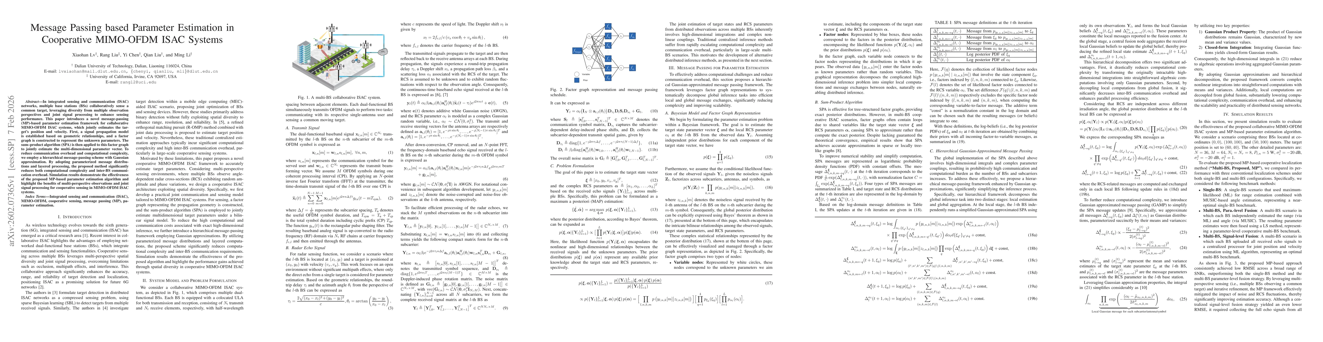 Thumbnail for Message Passing based Parameter Estimation in Cooperative MIMO-OFDM ISAC Systems