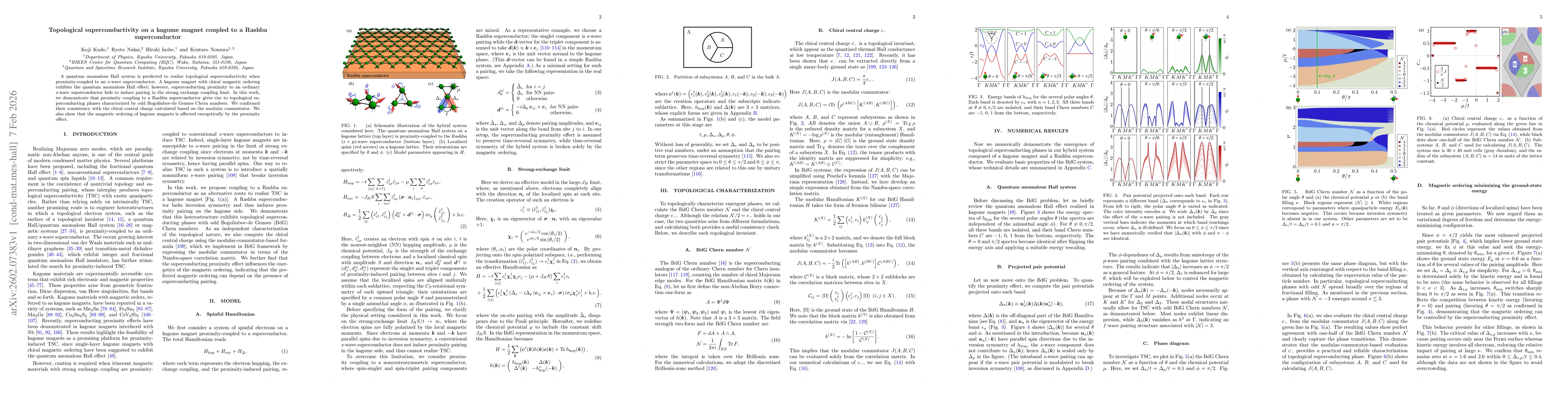 Thumbnail for Topological superconductivity on a kagome magnet coupled to a Rashba superconductor