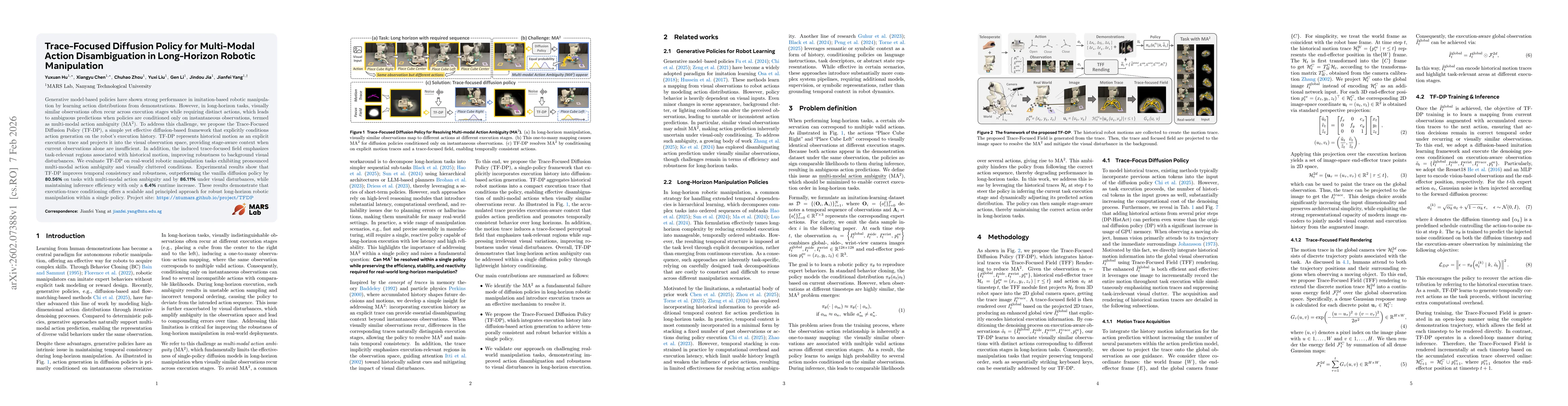 Thumbnail for Trace-Focused Diffusion Policy for Multi-Modal Action Disambiguation in Long-Horizon Robotic Manipulation