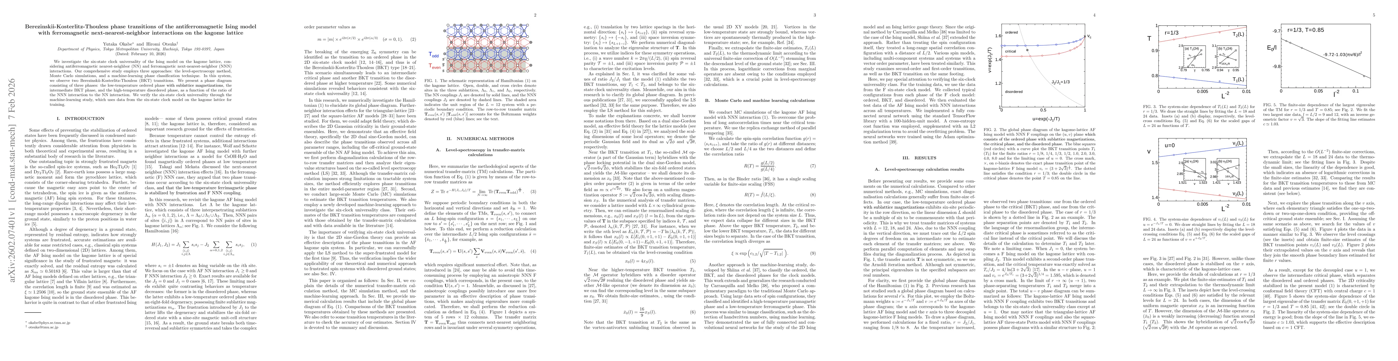 Thumbnail for Berezinskii-Kosterlitz-Thouless phase transitions of the antiferromagnetic Ising model with ferromagnetic next-nearest-neighbor interactions on the kagome lattice