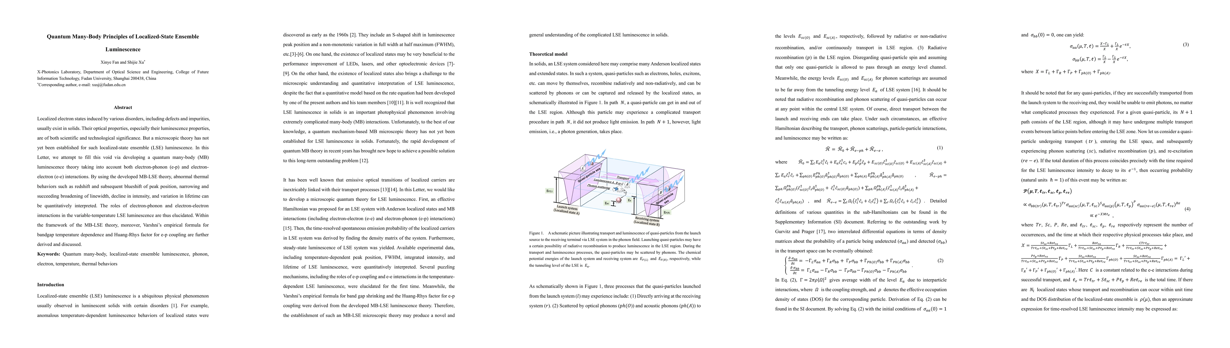 Thumbnail for Quantum Many-Body Principles of Localized-State Ensemble Luminescence