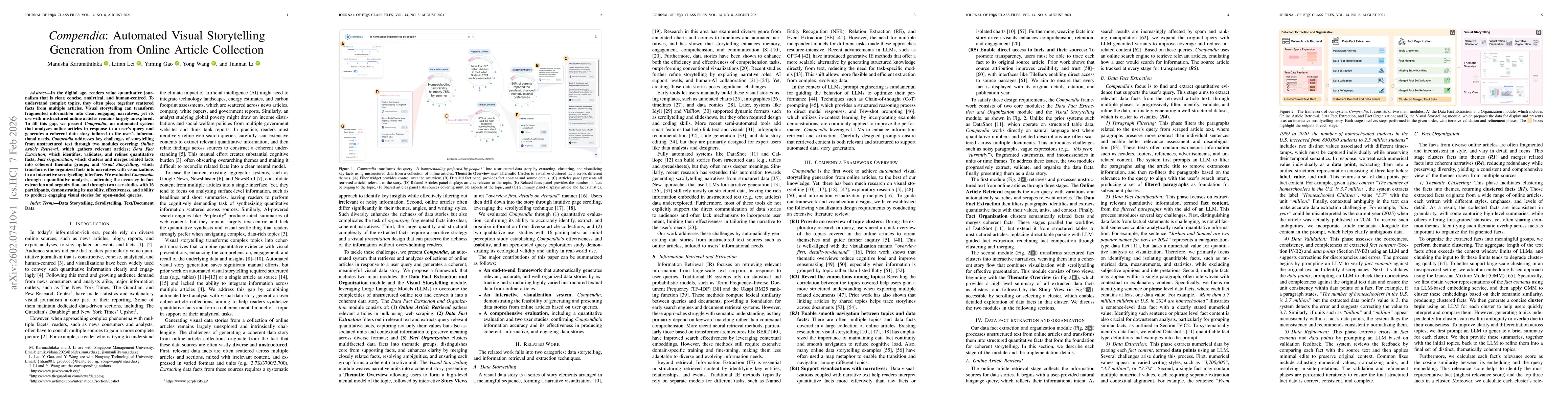 Thumbnail for Compendia: Automated Visual Storytelling Generation from Online Article Collection