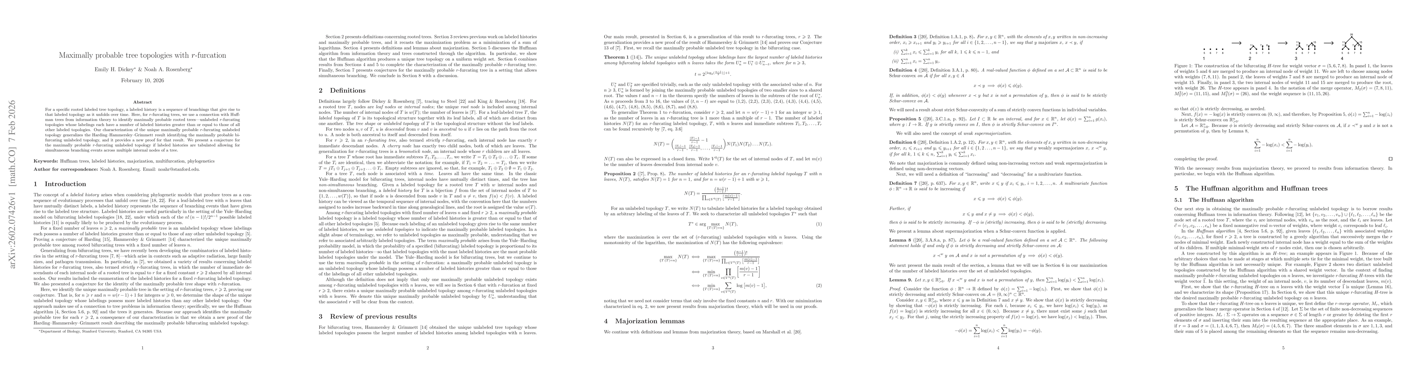 Thumbnail for Maximally probable tree topologies with $r$-furcation